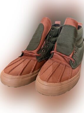 Vans Brown and Olive High-Top Duck Boots